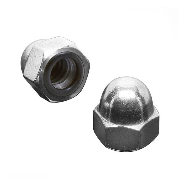 Stainless Steel M4 Acorn Seal Nut with Buna O-Ring - Image 1