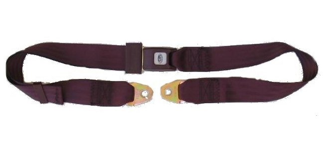 Black 90-Inch Stationary Seat Belt with 3-Point Retractors - Image 1