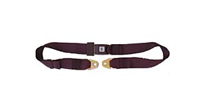 Red 74-Inch Stationary Seat Belt with 3-Point Retractors - Image 1