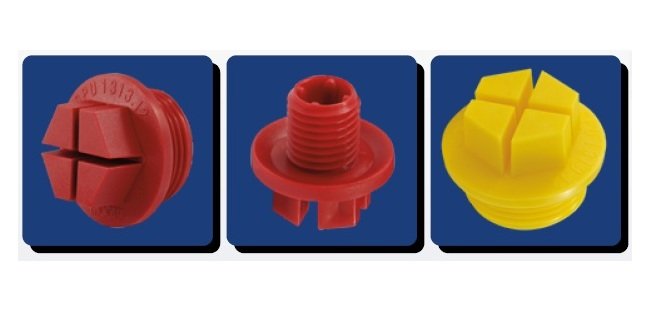Yellow Nylon Sealing Plug for Unified/Straight Threads with Neoprene O-Ring - Image 3