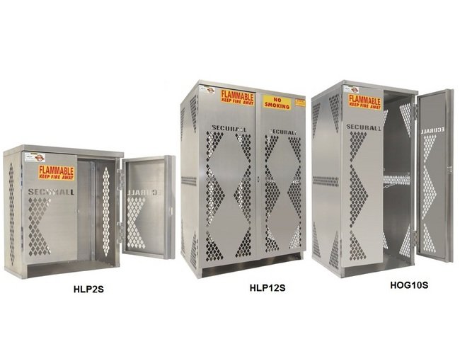 Horizontal Gas Cylinder Storage Cage, 12-33 gal Capacity - Image 1