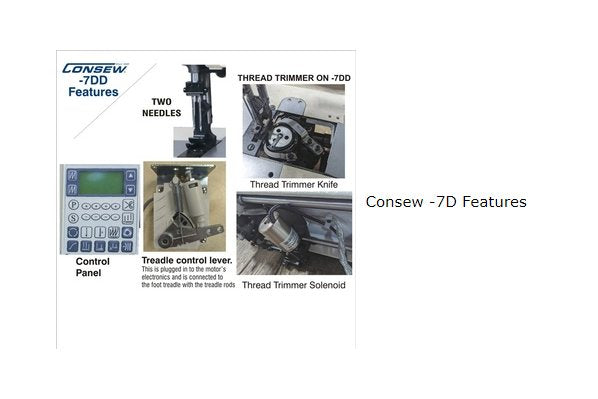 Consew Model P1560RBL-25-77DD Sewing Machine - Image 2