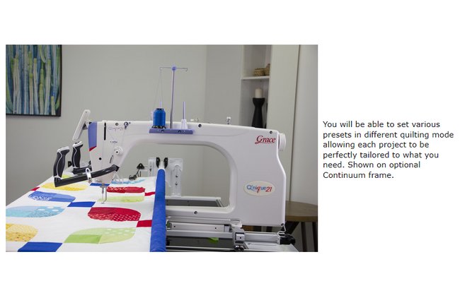 Grace Qnique 21 PRO Longarm Quilting Machine - Image 2