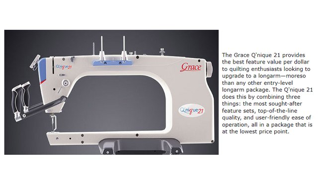 Grace Qnique 21 PRO Longarm Quilting Machine - Image 4