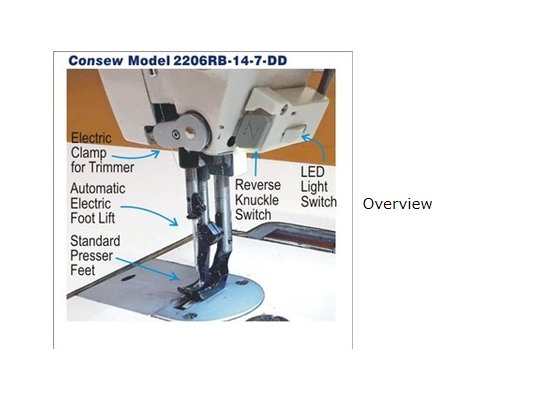 Consew Model 2206RB-14-7DD Sewing Machine - Image 4