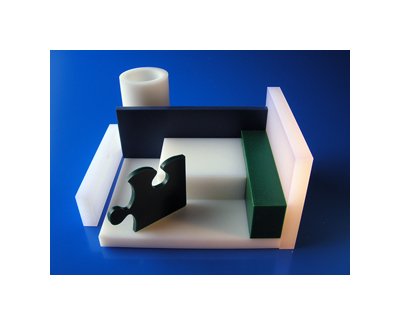 Natural White HDPE Sheet 24x48 in, 4.000 in Thick - Image 1