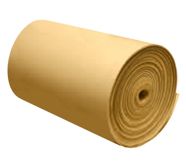 Tan Pure Gum Rubber Sheet - 3/8 x 36" - Image 1