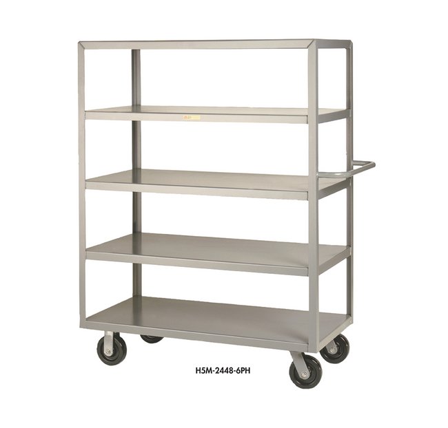 Heavy-Duty 5-Shelf Multi-Shelf Truck with Lip, 24"W x 48"L - Image 1