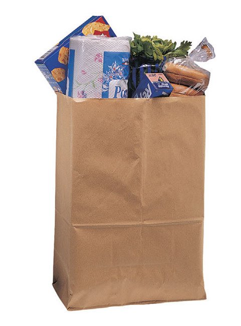 Heavy-Duty Shorty Market and Carry Paper Bag, 8-1/4in Width - Image 1