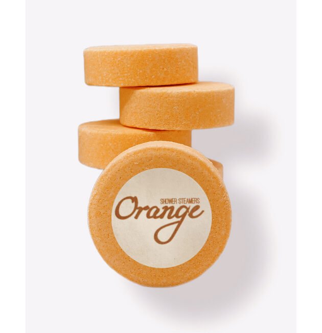Orange Shower Steamer with Orange Essential Oil & Menthol - Image 1