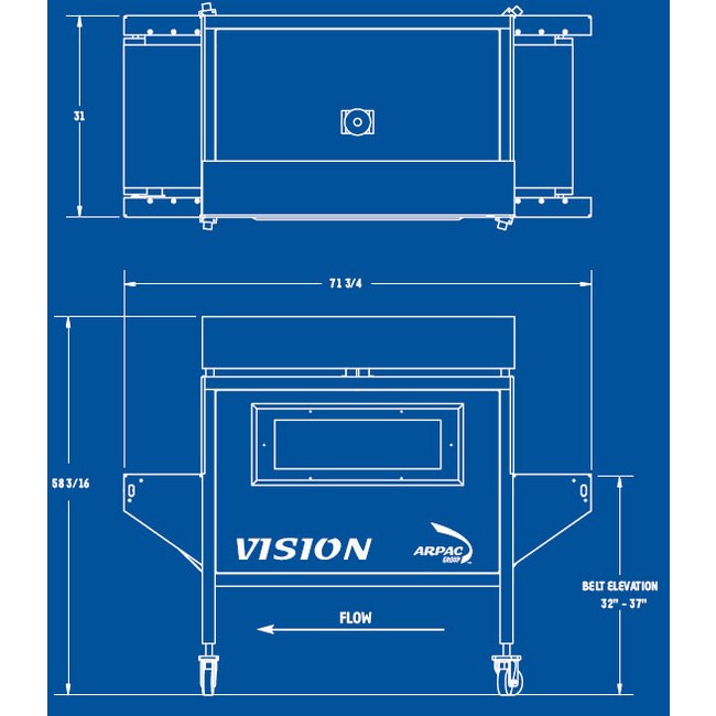 ARPAC VT122248 Vision Series Shrink Tunnel with Mesh Belt Conveyor - Image 2
