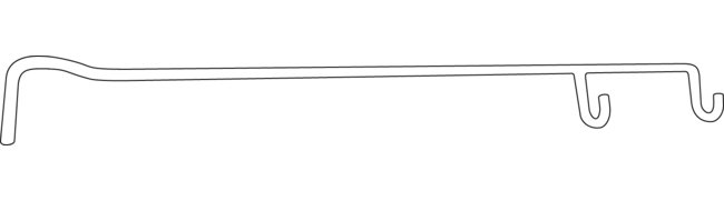 16" Straight Aisle Sign Arm Hanger - Black Steel - Image 2