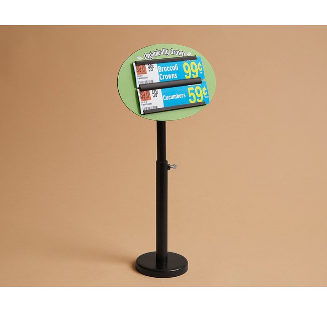 Adjustable Magnetic Base Track Sign Holder with Ratcheting Heads - Image 3
