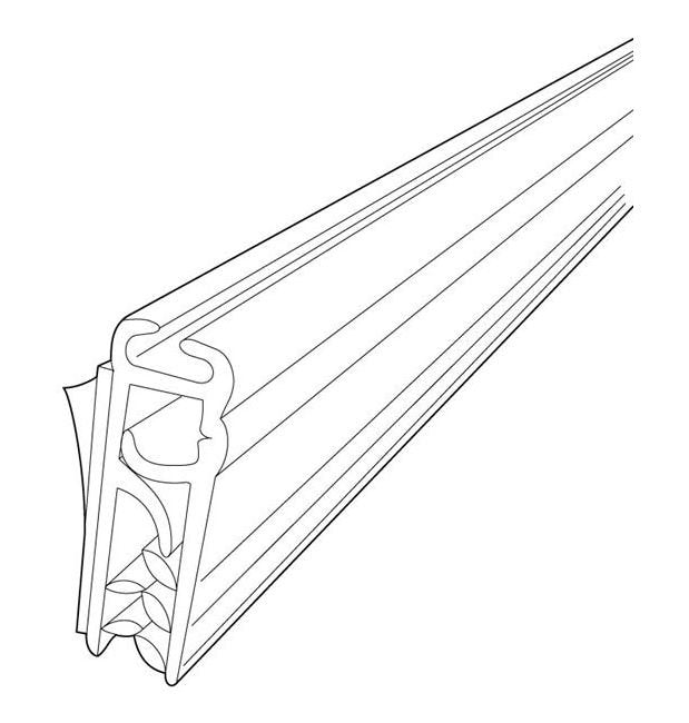 Apollo Banner Hanger with Adhesive, 22" Clear PVC - Image 2