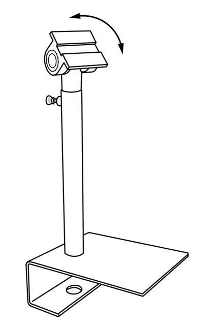 Adjustable Shovel Base Track Sign Holder with Ratcheting Heads - Image 2