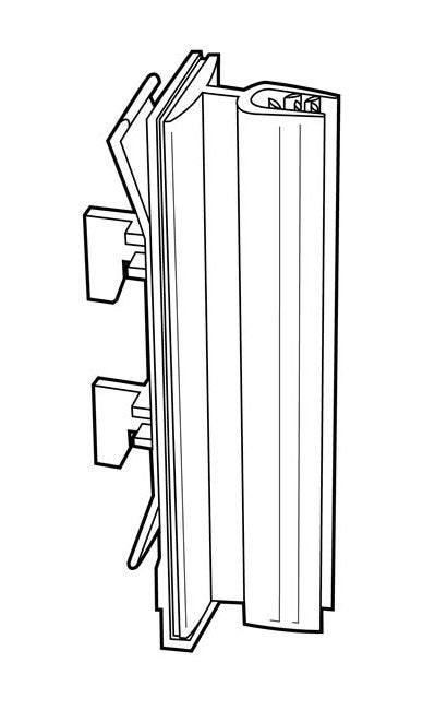 Gondola Upright Gripper Sign Holder - Clear PVC, No Hinge, 0.100" Grip - Image 2