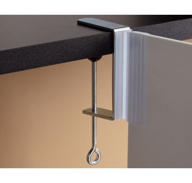 Adjustable Grip Capacity Clamp Gripper Aisle Sign Holder - Image 1