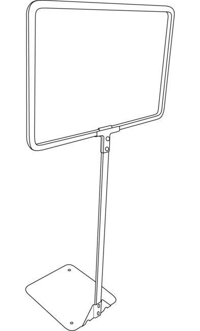 5-1/2" Fixed Stem Metal Sign Frame - Image 2