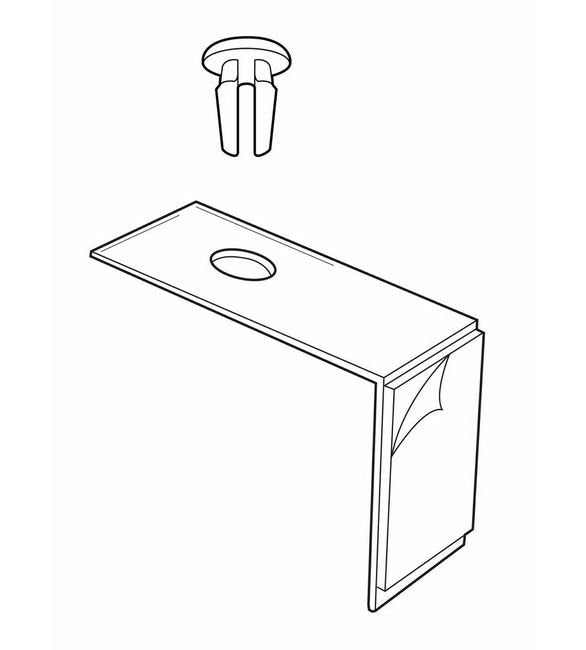Flush Sign Holder Adhesive Shelf Attachment - Image 2