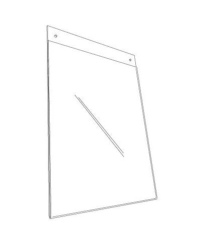 8-1/2" Acrylic Wall-Mount Sign Holder - Image 2