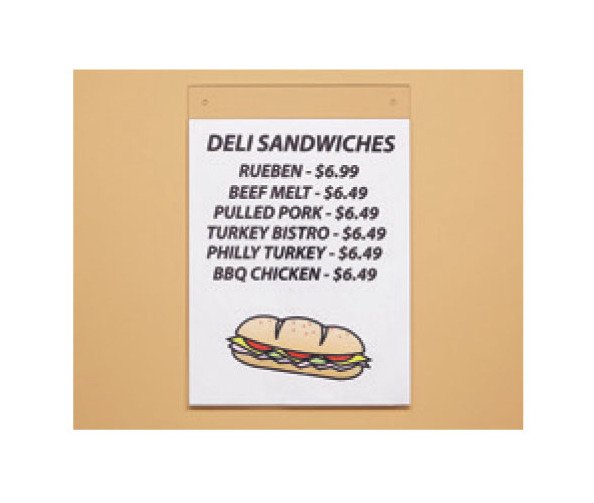 8-1/2" Acrylic Wall-Mount Sign Holder - Image 1