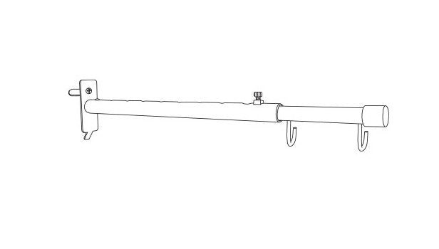Adjustable Telescopic Double-Hook Aisle Sign Holder for Gondola Displays - Image 2