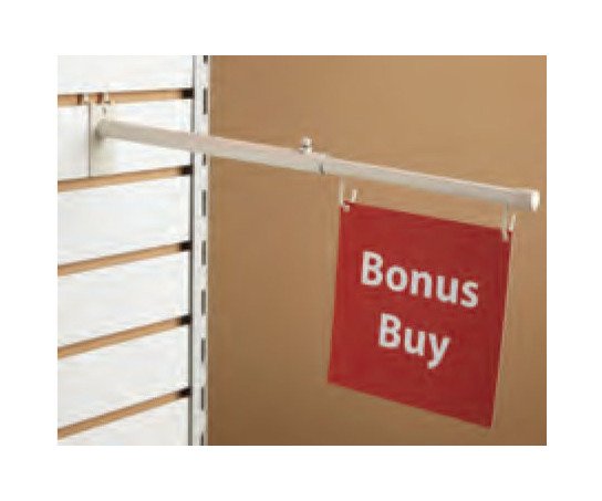 Adjustable Telescopic Double-Hook Aisle Sign Holder for Pegboard & Slatwall - Image 3