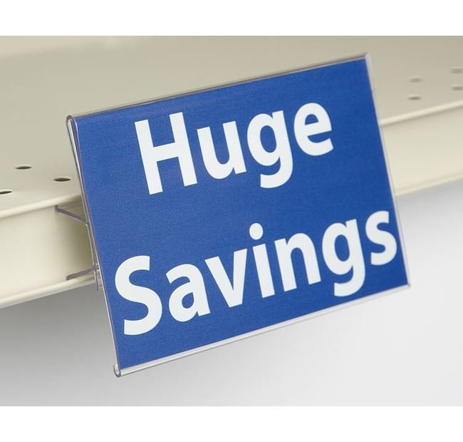 Shelf-Mount Covered-Face Sign Holder - Image 1