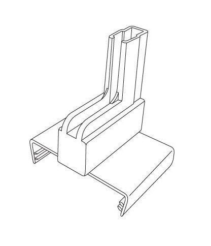 White Boot Grip Gondola Top Sign Holder Base - Image 2