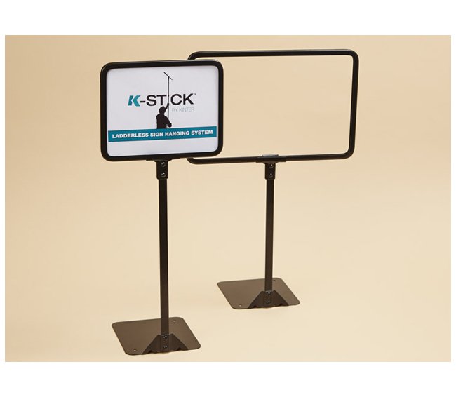 7" Frame Height Metal Sign Frame - Fixed Stem - Image 1