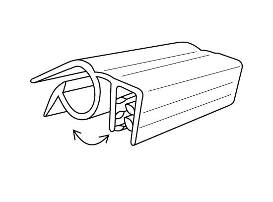 Wire Sign Holder with Gripper Hinged Design - Image 2