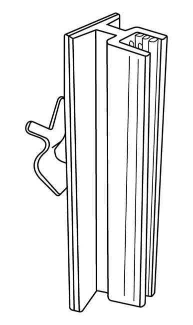 Slatwall Gripper Sign Holder with Hinge, 0.100" Grip Capacity - Image 2