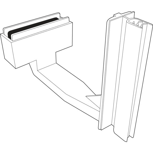 Magnetic Under-Shelf Gripper Sign Holder - 0.100" Capacity with Hinge - Image 2