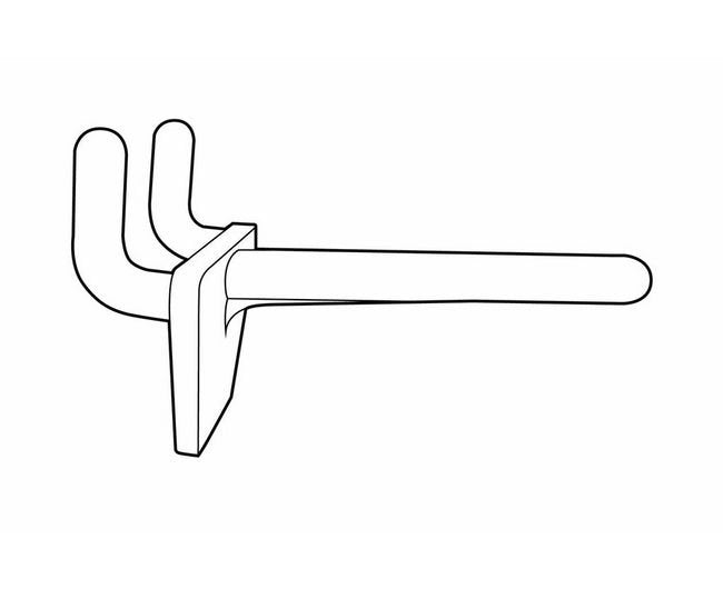 Flag Slatwall/Pegboard Display Base with Stem - Image 2