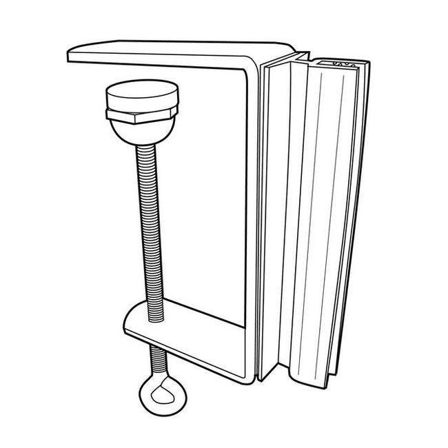 Clear PVC Hinged Aisle Sign Holder with Up to 0.100" Grip Capacity - Image 2