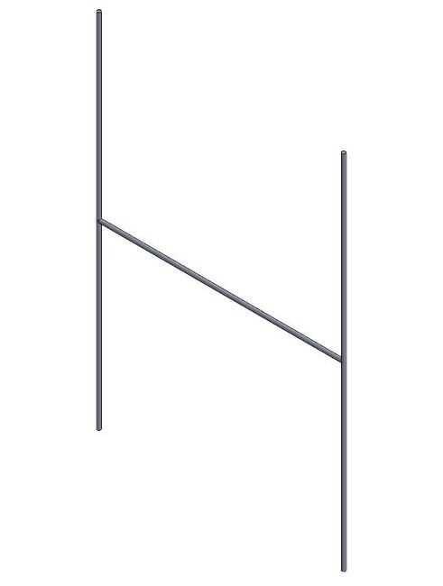 Galvanized Steel Outdoor Lawn Sign Frame with Crossbar - Image 2