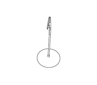 Black Freestanding Sign Holder with Spring Clip - 6" Height - Image 2