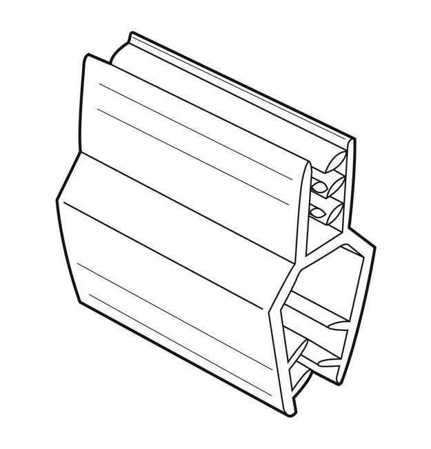 1-1/2" Clear Gripper "H" Clip for Wire Fixtures - Image 2