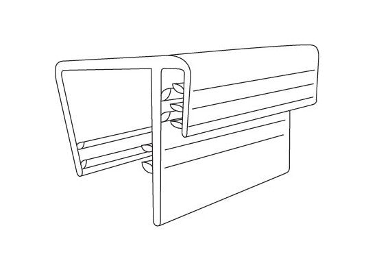 Square Bin Flush Sign Holder - Gripper Fins Clip - Image 2