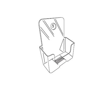 Large Literature Holder with Wall Mount Hole - Image 2