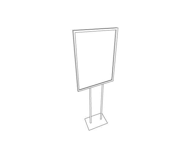 Dual-Sided Poster Frame Floor Display Stand - Image 2