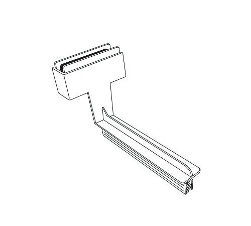 Black Magnetic Under-Shelf Gripper Sign Holder with Hinge - Up to 0.1" Grip Capacity - Image 2