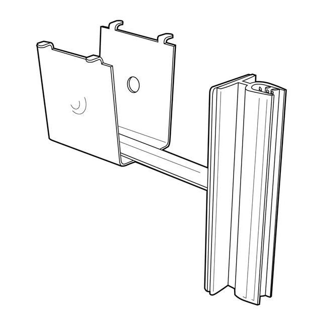 Spring-Mount Gripper Sign Holder with Hinge, .100" Grip - Image 2