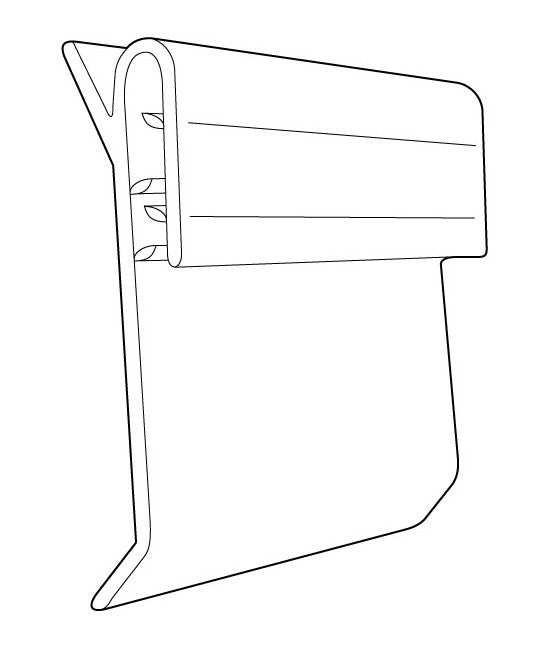 Clear PVC Easy Flex Shelf Channel Sign Holder - Image 2