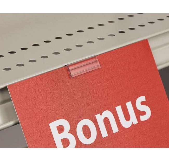 Clear PVC Easy Flex Shelf Channel Sign Holder - Image 1