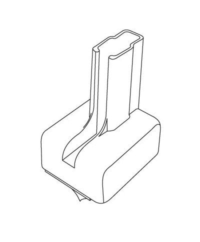 White Contoured Adhesive Boot System Base - Image 2