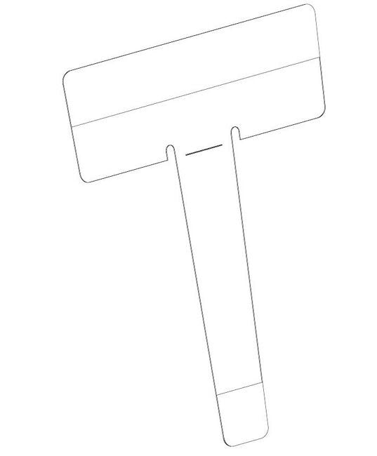 Channel Wobbler Sign Holder - Tapered Clear PVC - Image 2