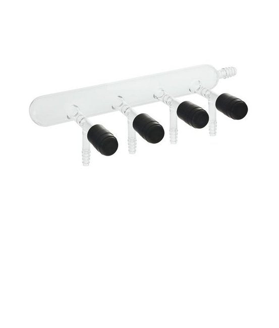 0 to 8 Millimeter (mm) Valve Range 4 Port Single Bank High Vacuum Manifold - Image 1