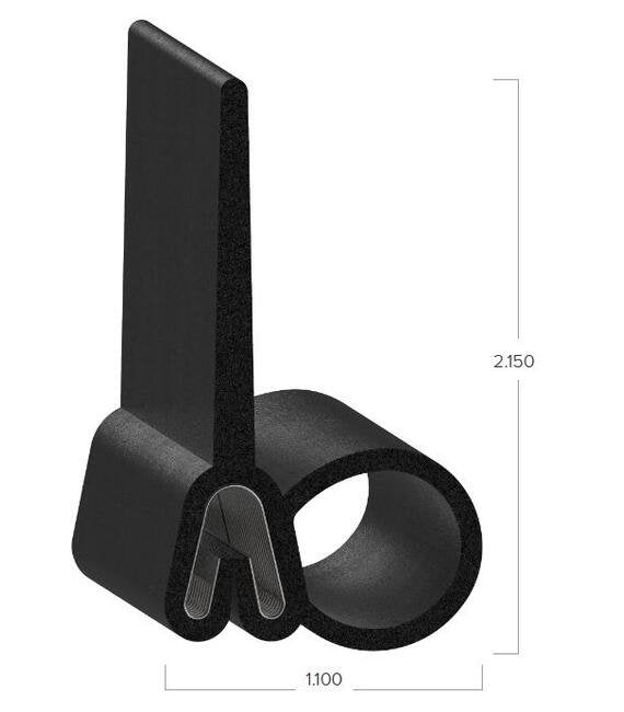 Uni-Grip RV Slide-Out Seal - 1.100" Width, 2.150" Height - Image 2