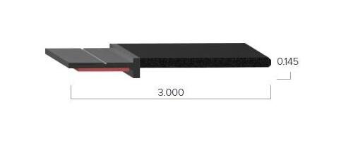 Uni-Grip RV Slide-Out Seal - 3.000" Width, 0.145" Height - Image 2
